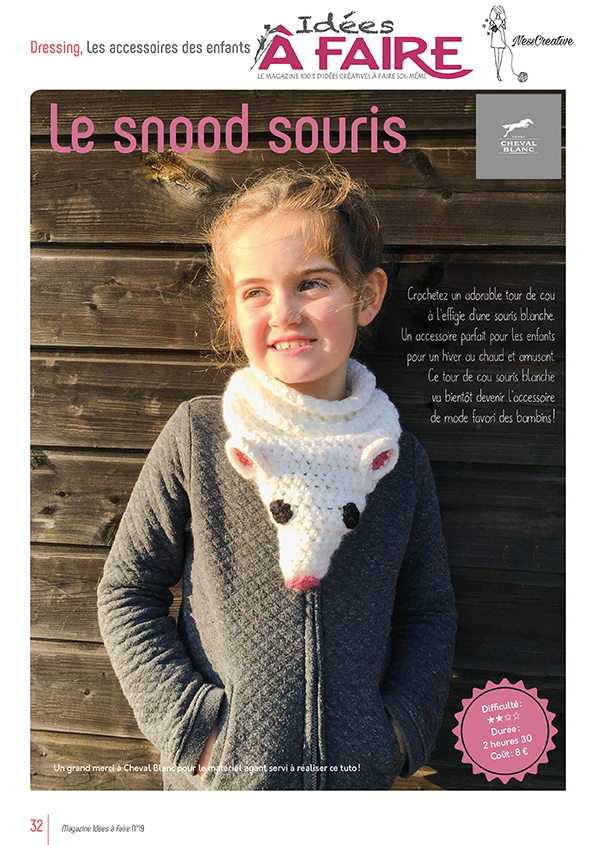 Tour de cou crocheté (IAF-19) Tuto en PDF – Idées à Faire magazine