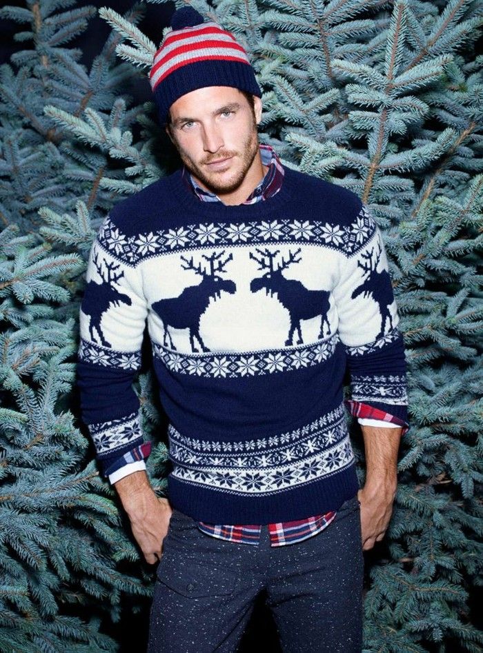Pulle jacquard scandinave tricot de Noël