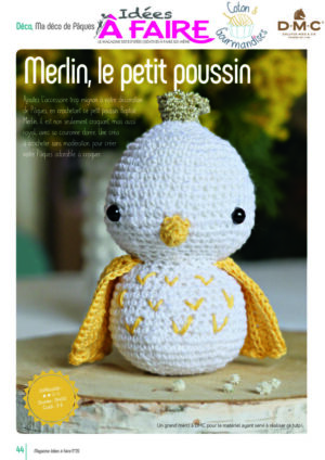 Merlin le poussin crocheté IAF 20