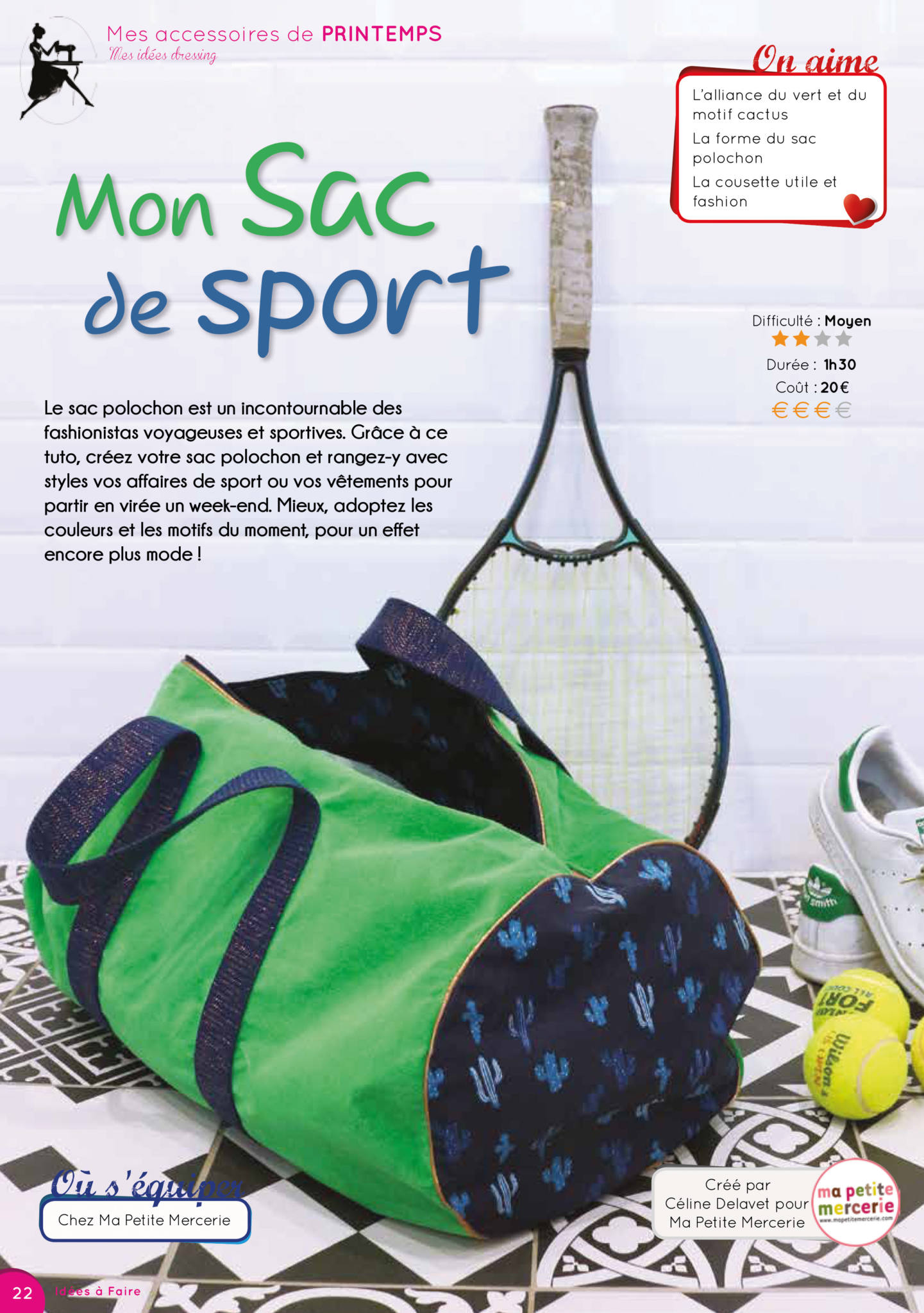 Kit Créatif couture sac de sport