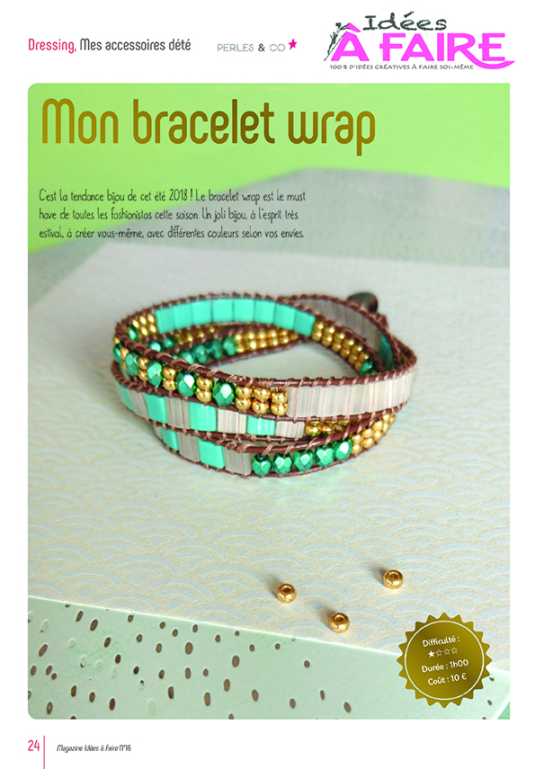 Mon bracelet wrap (IAF-16) Tuto en PDF – Idées à Faire magazine