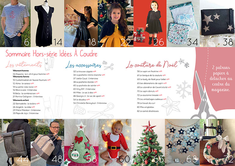Pack Couture de Noël : N°2 + N°4 + N°6 Idées à Coudre de Noël