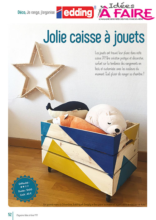 Jolie caisse à jouets (IAF-17) Tuto en PDF – Idées à Faire magazine