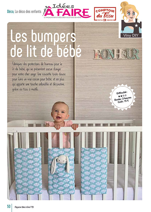 Les bumpers de lit bébé (IAF-29) Tuto en PDF