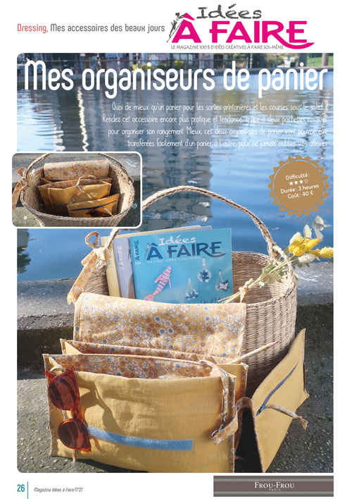 Mes organiseurs de panier (IAF-27) Tuto en PDF – Idées à Faire magazine