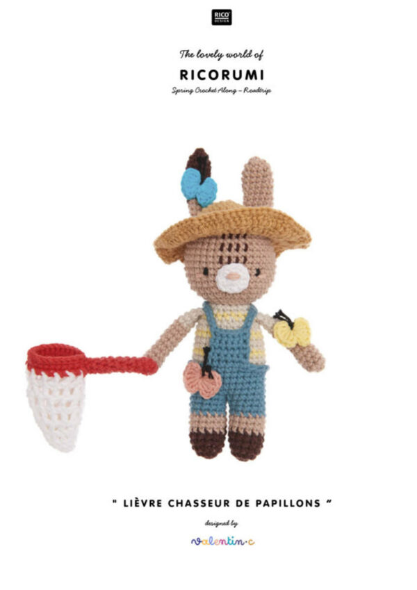LIEVRE CHASSEUR DE PAPILLONS RICORUMI -  Tuto en PDF