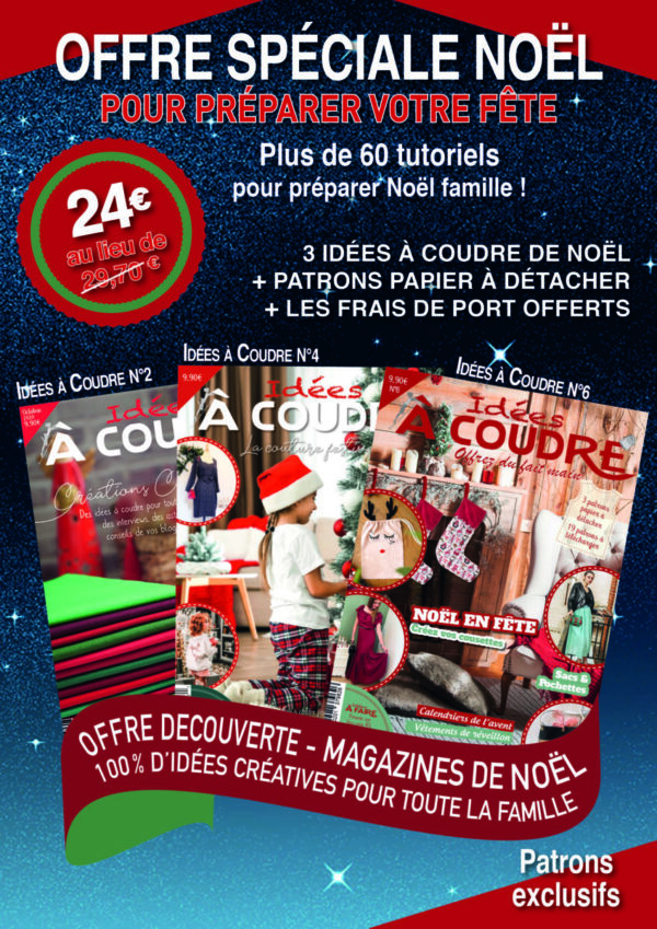 Pack 3 Idées à Coudre de Noël