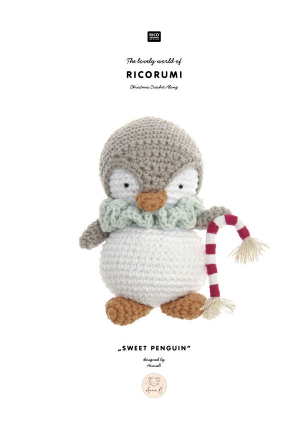 LE JOLI PINGOUIN  Vous aimez le crochet ? Nous vous invitons à la Ricorumi Crochet Along de Noël 2022 avec l'un des neuf modèles offert par Rico Design  ! Voici le joli Pingouin DE Noël avec sa canne à sucre ! Retrouvez toutes les semaines les personnages de chez Ricorumi  en téléchargement gratuits Rico Design