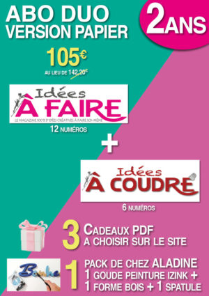 Affiche Abonnement Idées à Faire et Idées à Coudre 2 ans