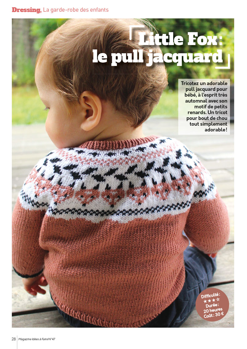 Flax, un pull bébé rapide à tricoter