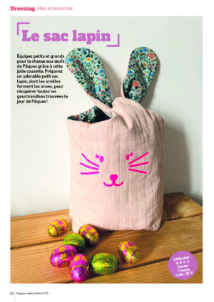 Sac lapin couture Idées à Faire numéro 50